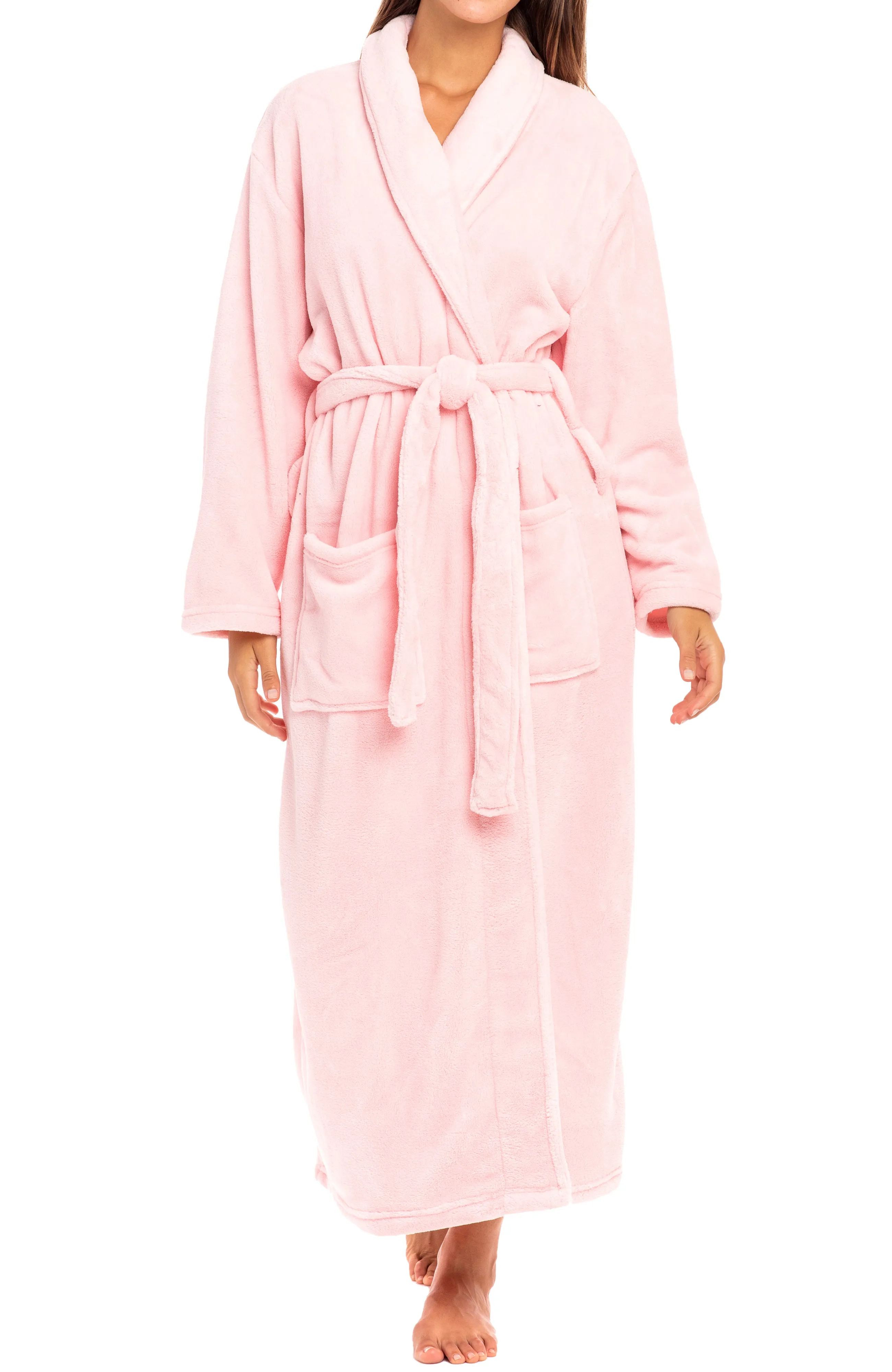 Women's Classic Winter Robe, Plush Fleece Bathrobe