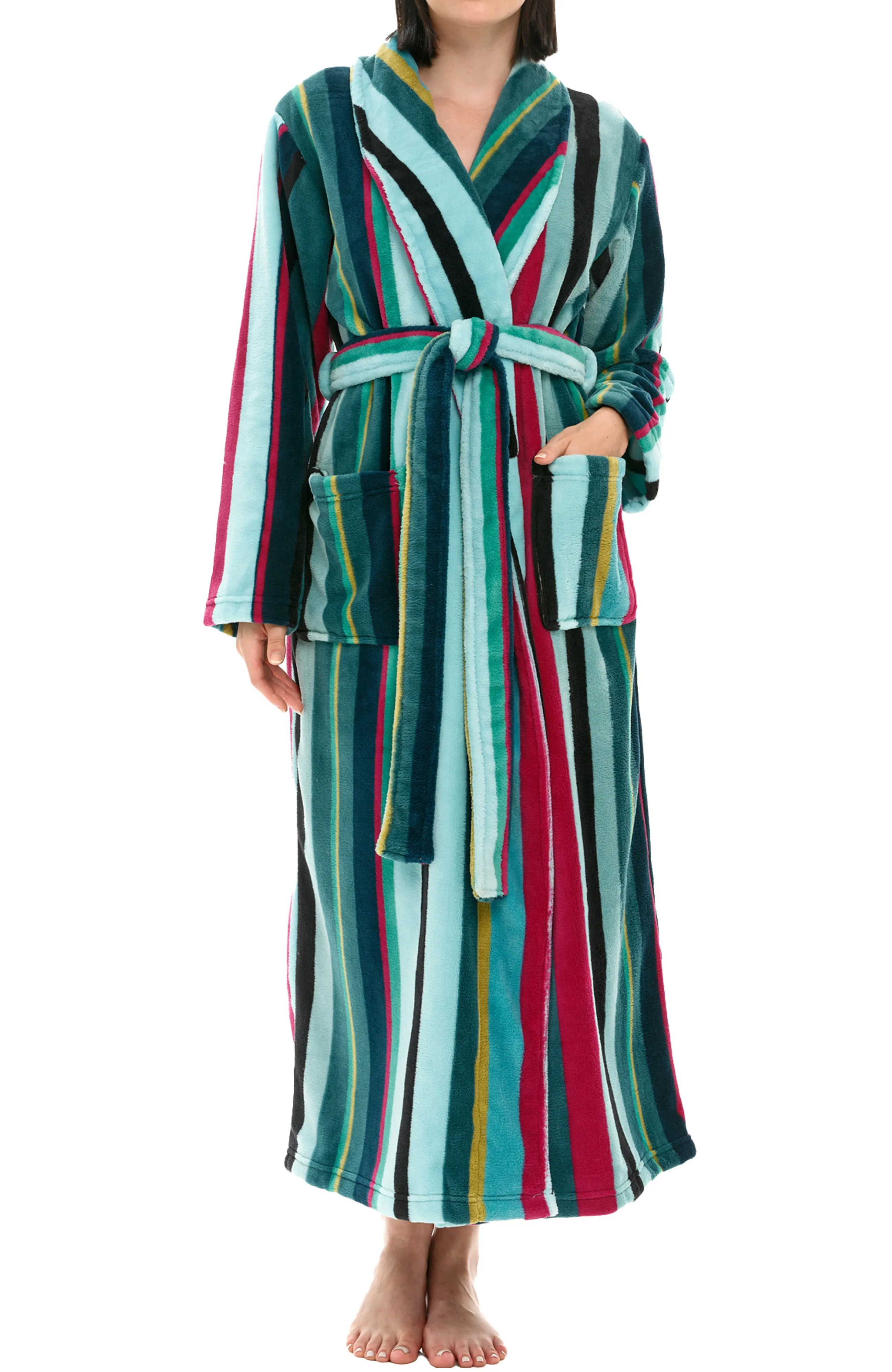 Women's Classic Winter Robe, Plush Fleece Bathrobe