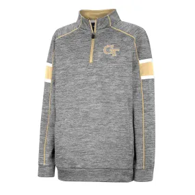 Youth Georgia Tech Yellow Jackets 1/4 Zip Grey Jacket