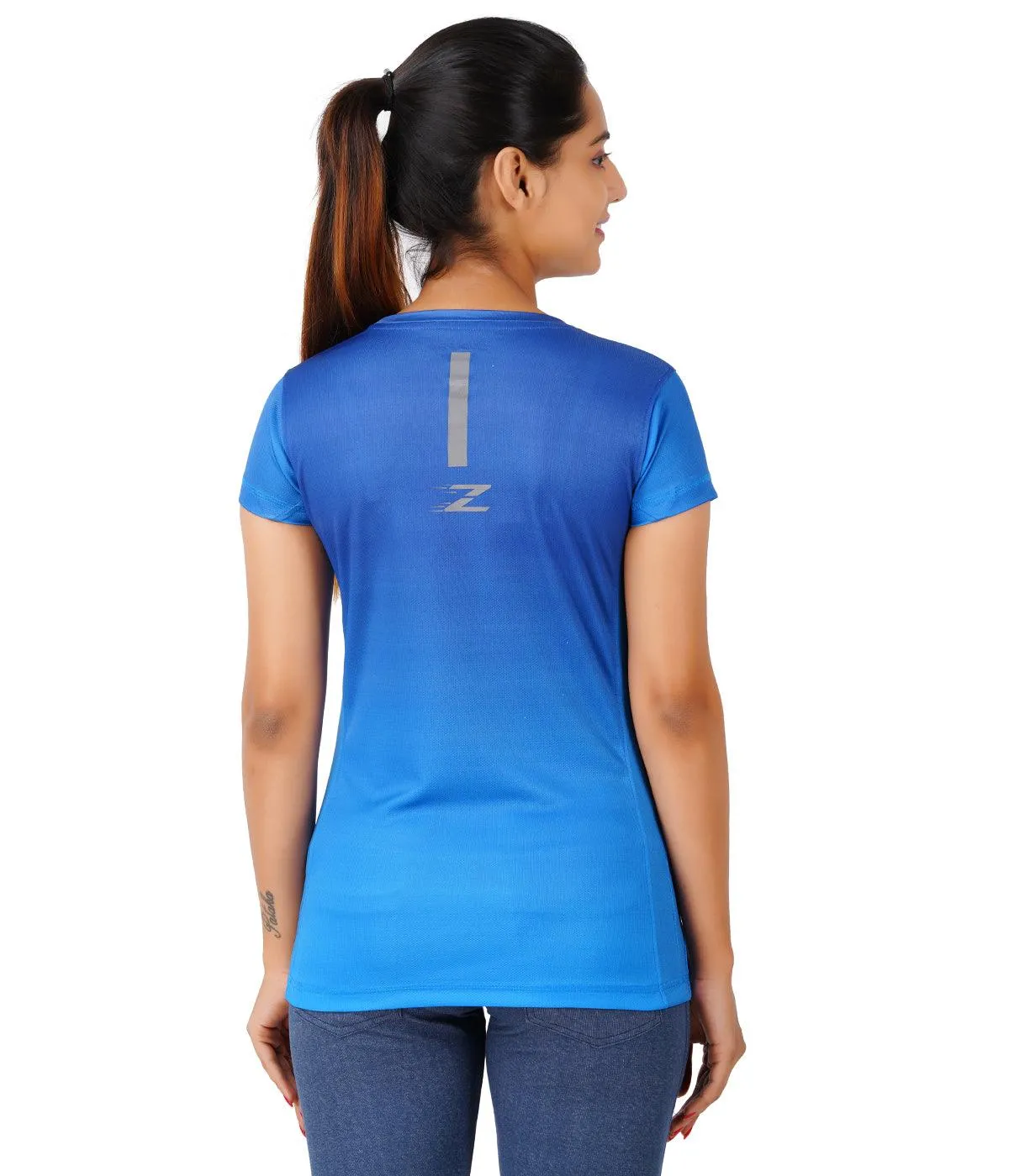 ZAKPRO Women Sports Tees (Bluish Run)