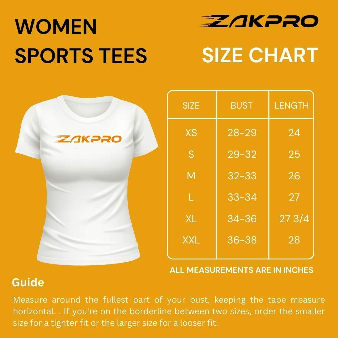 ZAKPRO Women Sports Tees (Bluish Run)