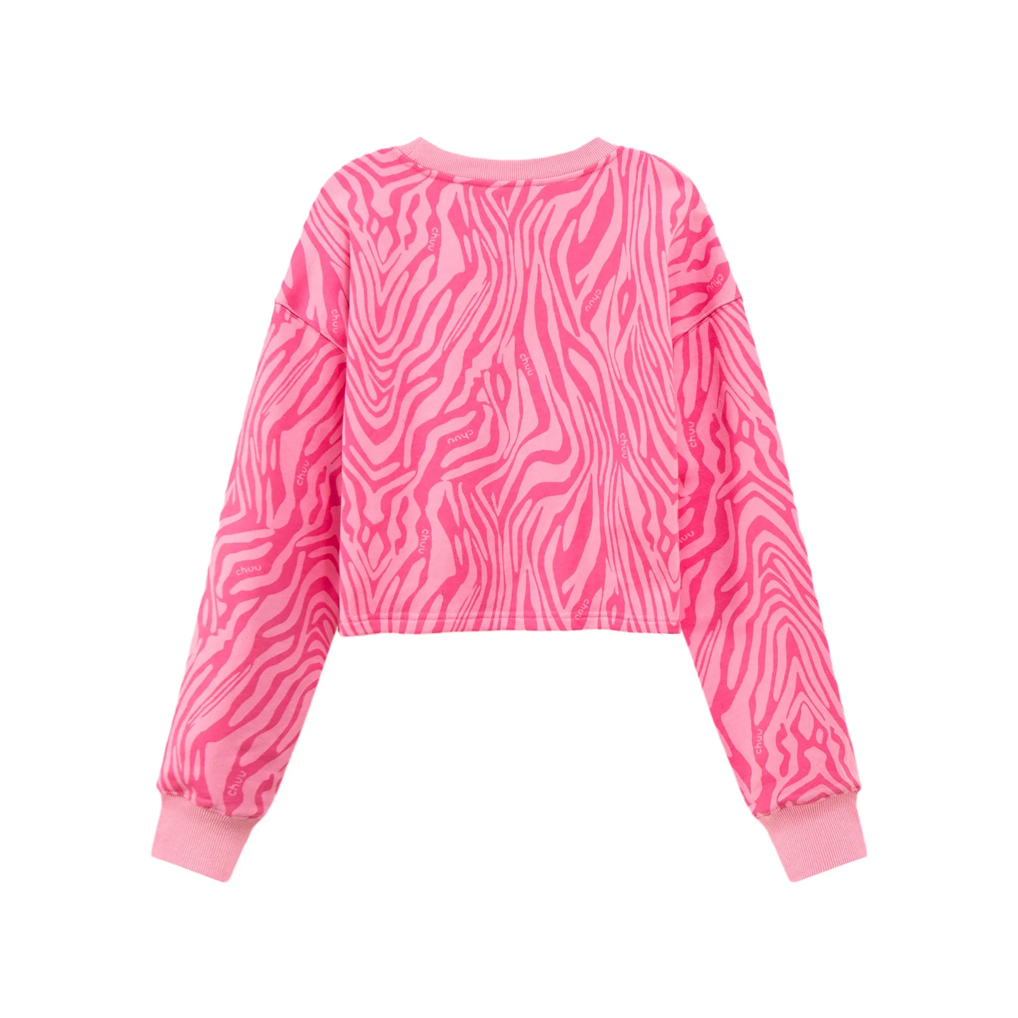 Zebra Crop Sweatshirt