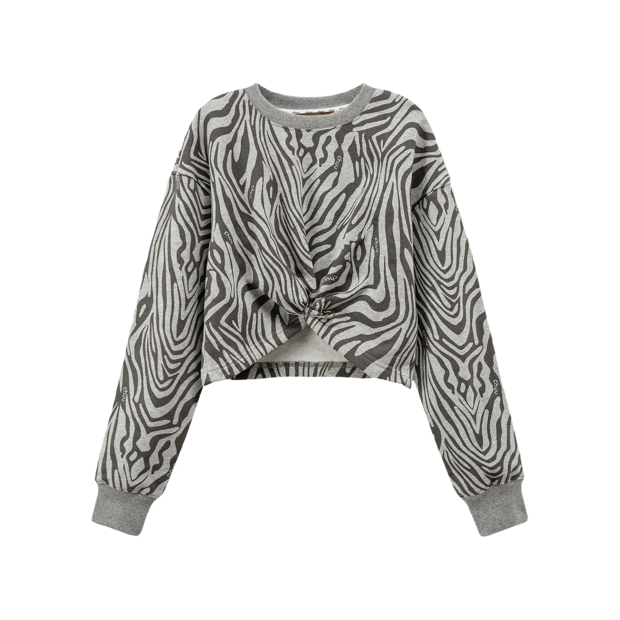 Zebra Crop Sweatshirt