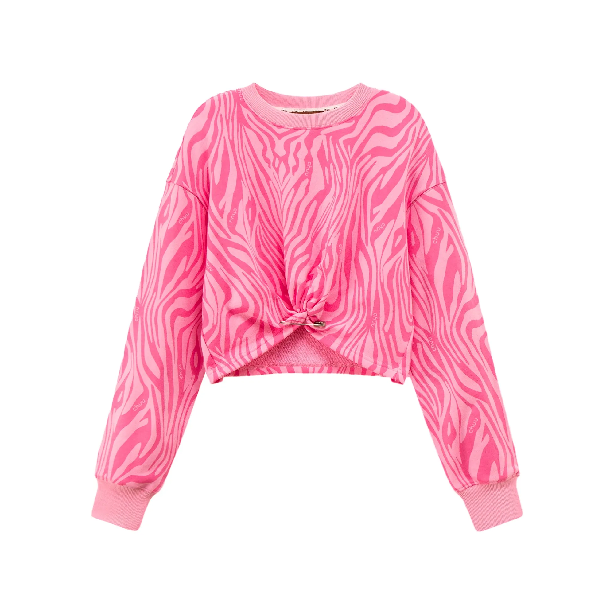 Zebra Crop Sweatshirt